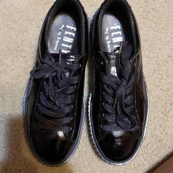 Fenty Black on black  Patent Leather Puma - Picture 4 of 8